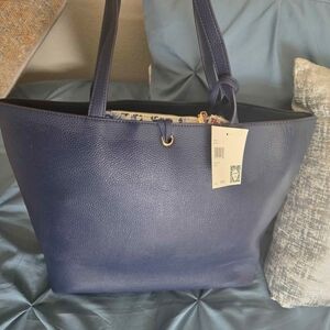 Anne Klein Navy Tote Bag